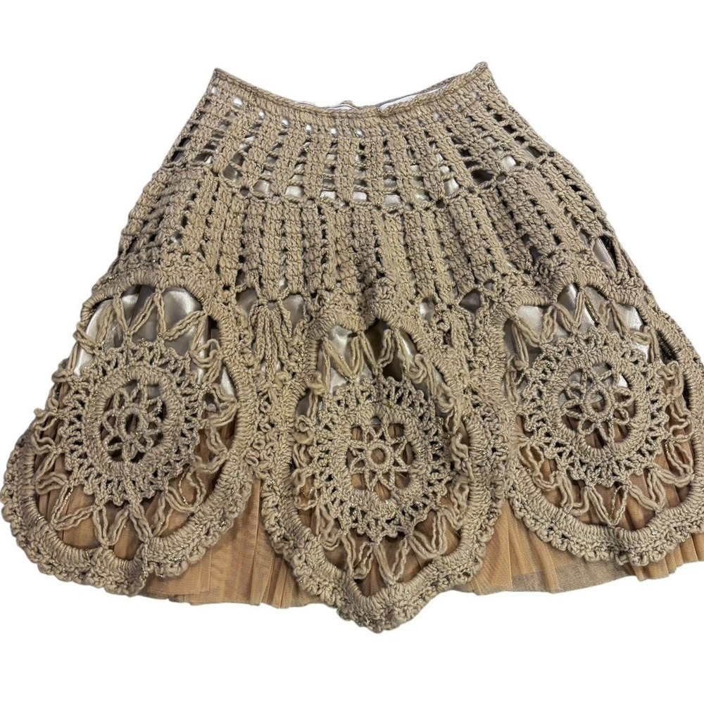 Yesim Chambrey Crochet Skirt Women's Size 1 Small - Picture 2 of 5